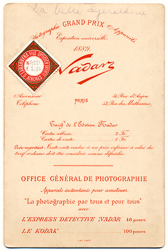 Nadar Cabinet Card